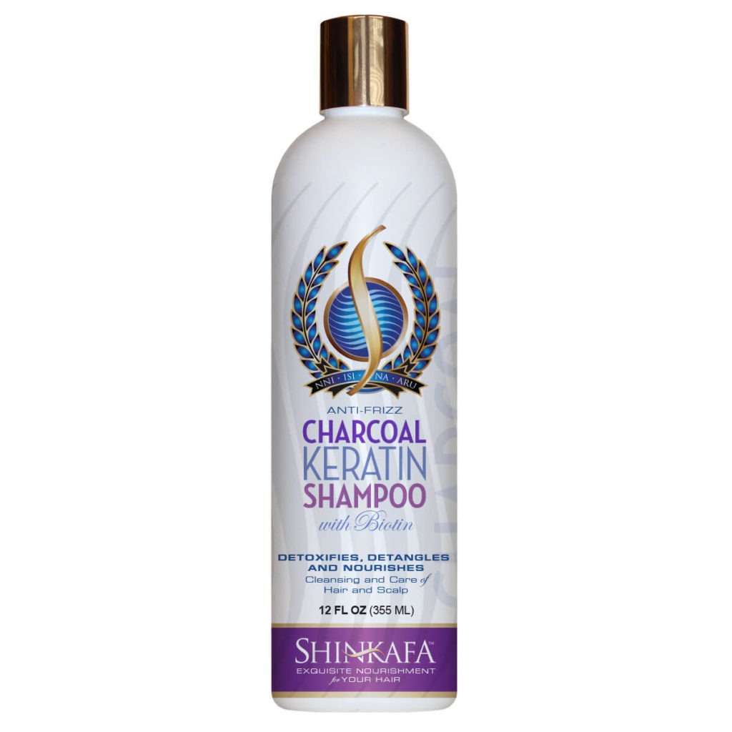 Shinkafa Anti-Frizz Charcoal Keratin Shampoo with Biotin
