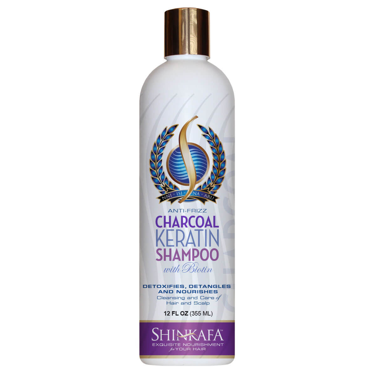 Shinkafa Anti-Frizz Charcoal Keratin Shampoo with Biotin