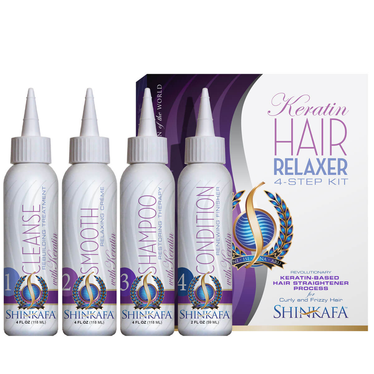Shinkafa Keratin Hair Relaxer 4-Step Kit